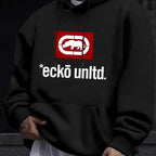 Men's Hoodie with Graphic "Ecko Unlimited" - Casual Sweater Long Sleeves Regular Fit Autumn/Winter Casual Hoodie - Matrix Studios