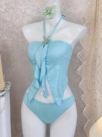 S - XL New Bather Bathing Suit Swim Metal Star Tankini Halter Bikini Women Swimwear Female Swimsuit Two-pieces Bikini set - Matrix-studios.com
