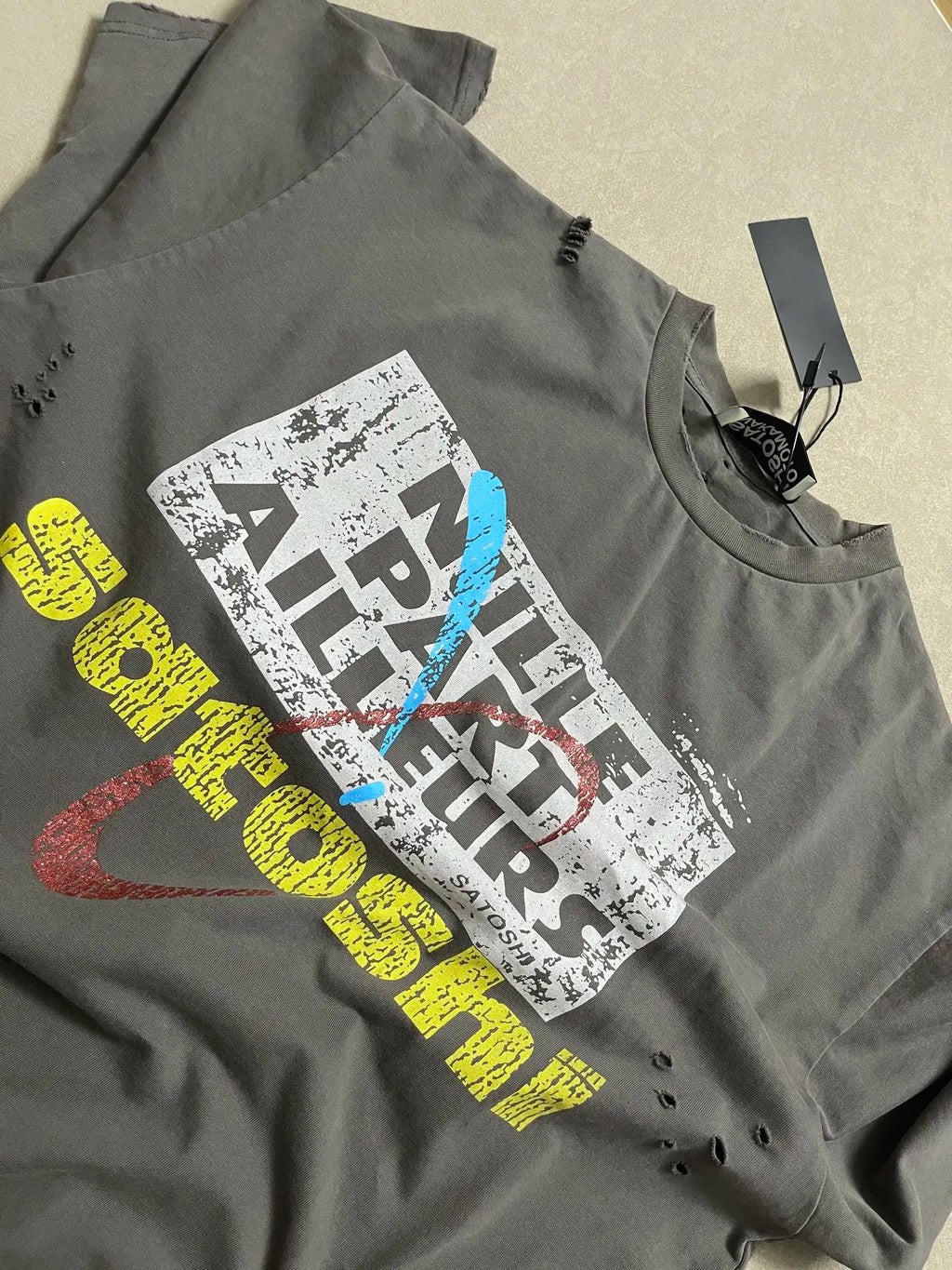 Hole Satoshi Nakamoto Vintage Everywhere Nowhere T Shirt Men Women Best Quality Tee Tops T-Shirt - Matrix-studios.com