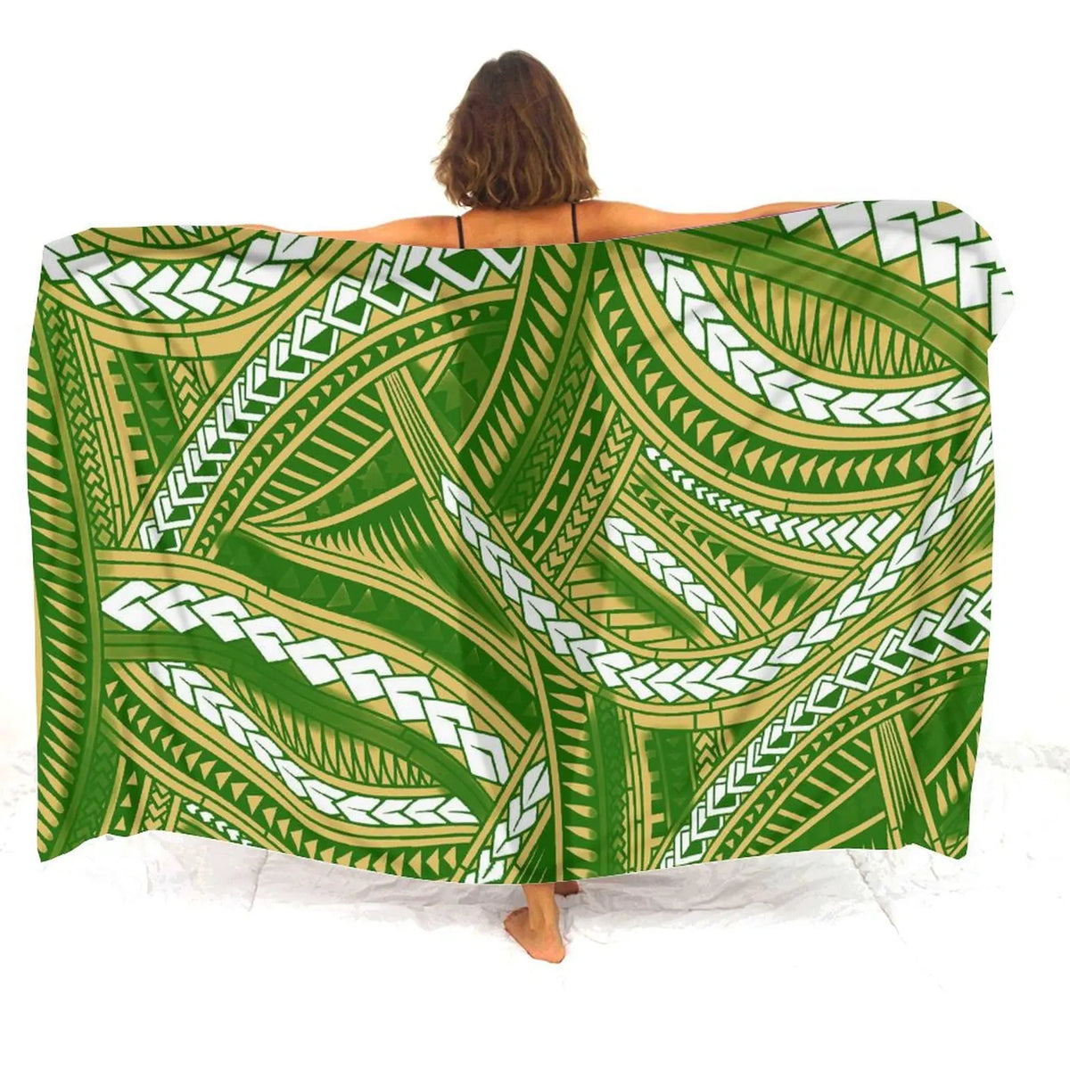 Tax Free Retro Tribal Ethnic Polynesian Women Seaside Sexy Style Sarong Soft And Comfortable Fabric Samoan Pattern Print Design - Matrix Studios