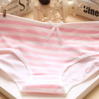 Japanese Anime Blue White Striped Panties Underwear Lolita Pink Briefs Lingerie Cute Soft Breathable Underpants Female Gifts New - Matrix Studios