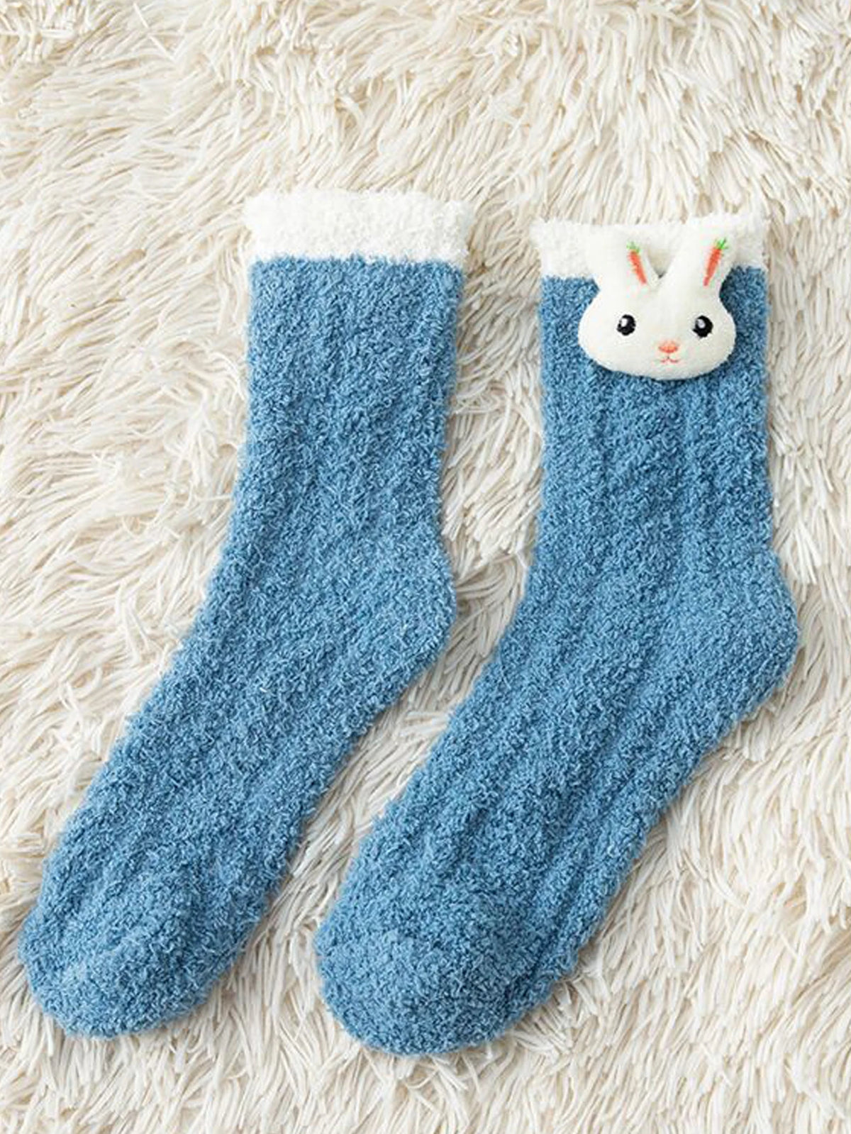 6/5/4/3/2/1Women's Warm Solid Color Floor Socks Non Slip Plush Knitted Coral Fleece Socks No Show Socks - Matrix Studios