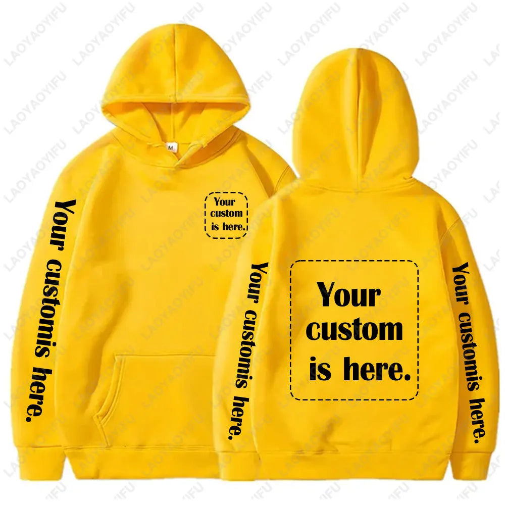 2026 Student Casual Custom Printed Text DIY Hoodie Customized Personalized Hoody Custom Hoodies Text Sweatshirt Clothes - Matrix Studios