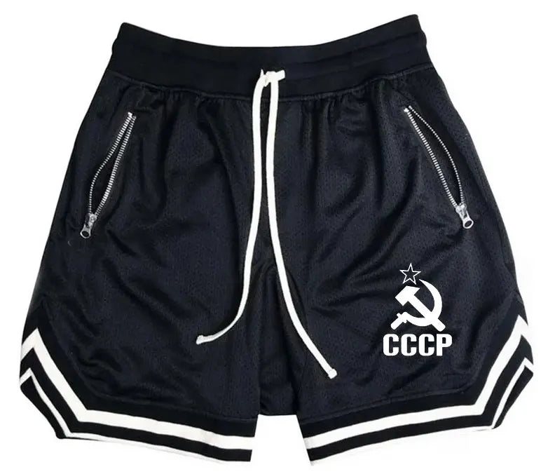 Summer CCCP Russia Men's Casual Fashion Basketball Shorts Brand Multicolor Hip Hop Men's Comfortable Casual Basketball Pants