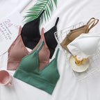Women's Crop Top Ribbed Tube Top U-Back Comfort Bra Streetwear Camis Sexy Lingerie Seamless Underwear Sports Tank Bralette M-XL - Matrix Studios