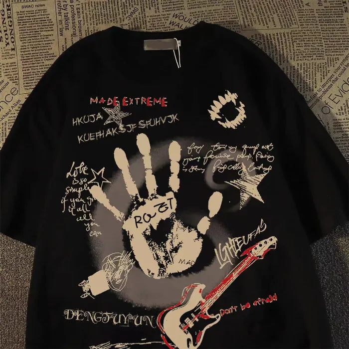 American Vintage Round Neck Short Sleeved T-shirt Men/Women Korean Inst Summer New Top - Matrix-studios.com