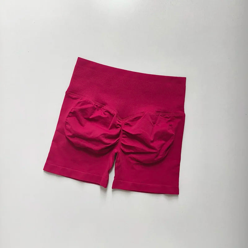 Peach Buttock Lifting Three-point Shorts Summer High Waisted Yoga Shorts Fashionable and Sexy Running Fitness Pants Solid Color - Matrix Studios