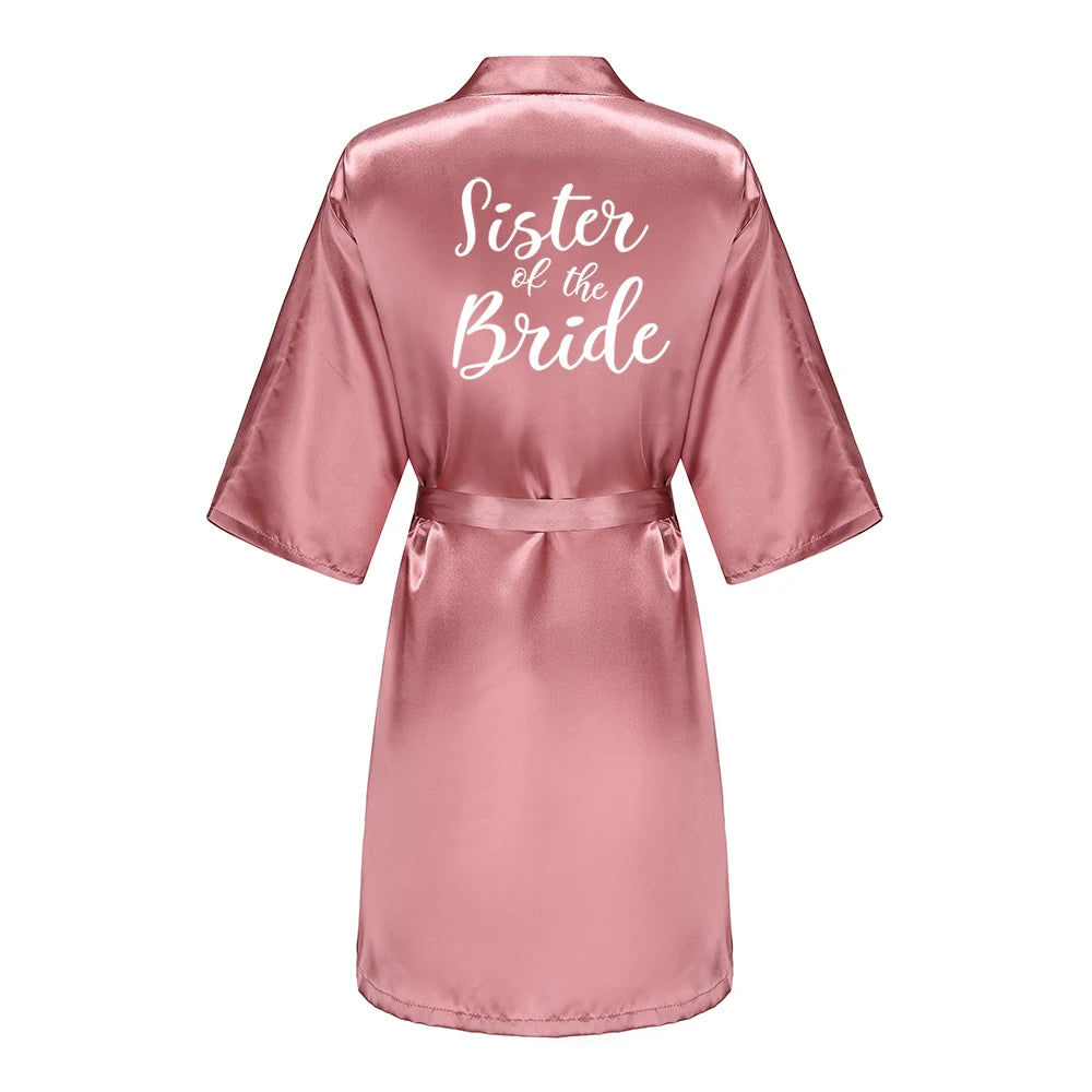 Wedding Bride Bridesmaid Robe Dressing Gown Sexy Women Bathrobe Nightgown Short Sleepwear Casual Flower Kimono Geisha M L XL - Matrix-studios.com