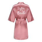 Wedding Bride Bridesmaid Robe Dressing Gown Sexy Women Bathrobe Nightgown Short Sleepwear Casual Flower Kimono Geisha M L XL - Matrix-studios.com