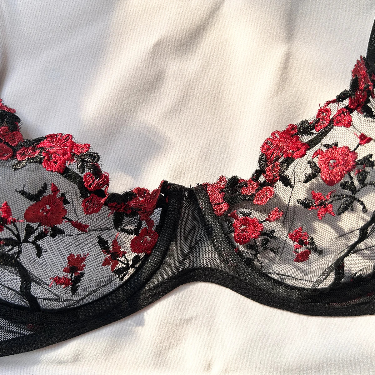 Sexy Set Womens Underwear Exotic Emotional Bra Set Embroidered Print Brassiere Lingerie Set Women's Set Push Up Thin Bralette - Matrix-studios.com