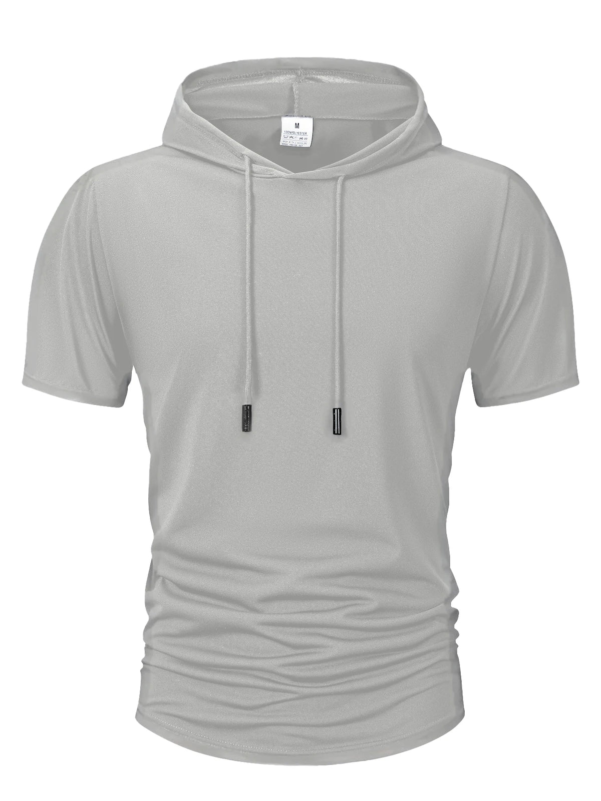 Summer Men's Hooded Sweatwear Casual Short Sleeve Loose T-shirt Solid Color Lightweight Hoodie Fitness Breathable Tops - Matrix Studios