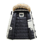 Winter Men Fur Hooded Parkas Man Snow Mountain Ski Thermal Coats Men -30 Degree Thicken Warm Down Padded Jackets Clothing - Matrix Studios