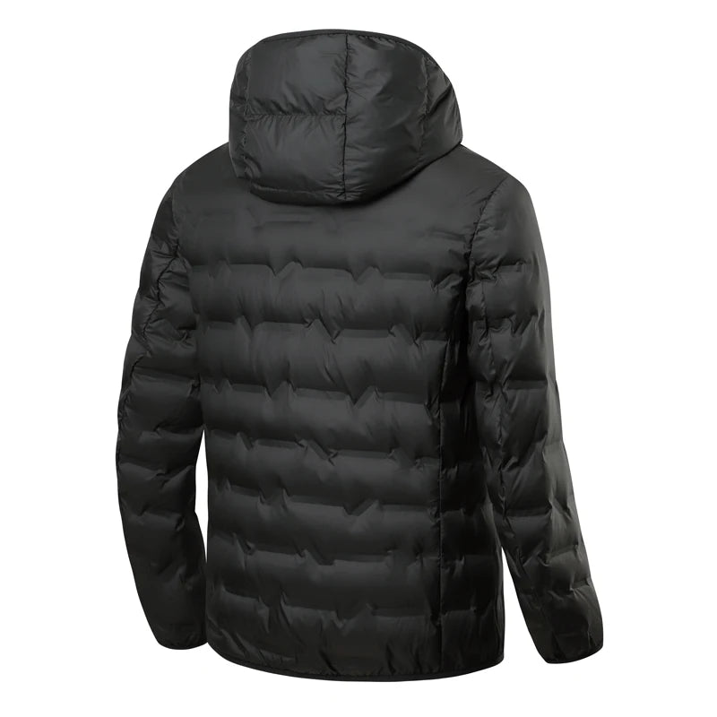 JNLN Men's Winter Down Jacket Duck Down Lightweight Padded Jackets Hiking Camping Climbing Trekking Graphene Lining Warm Coat - Matrix Studios