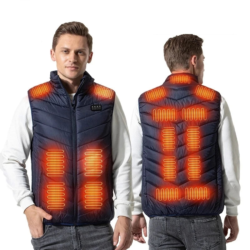 New 17 Heated Vest Jacket Fashion Men Women Coat Clothes Intelligent  Electric Heating Thermal Warm Clothes Winter Heated Hunt - Matrix Studios