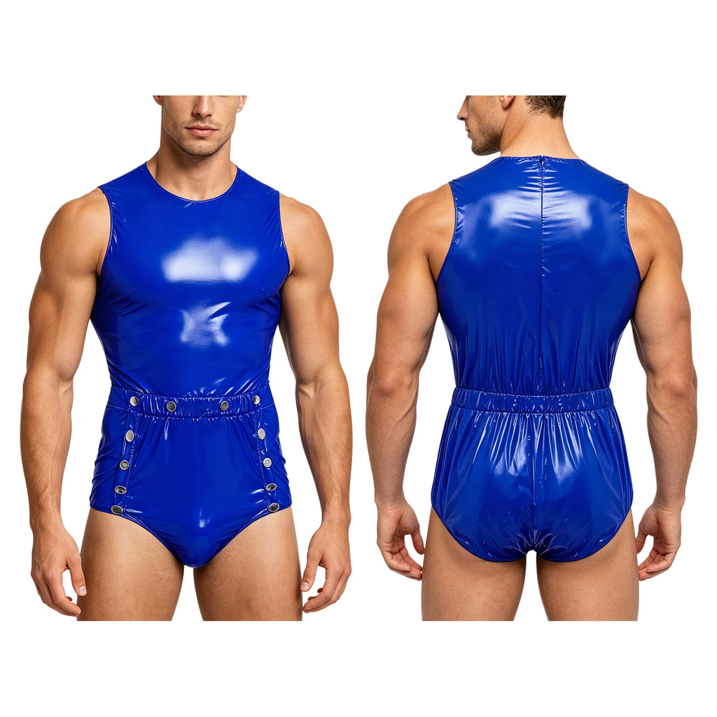 Men Women Waterproof Glossy Bodysuit Leak-proof Washable Diaper Cover Elderly Bedridden Special Needs Adaptive Jumpsuit Swimwear - Matrix Studios