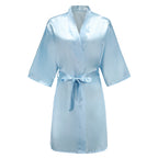 Blue Women Bathrobe White Letter Bride Bridesmaid Mother Maid of Honor Get Ready Bridal Party Robes Gifts Dressing Gown - Matrix-studios.com