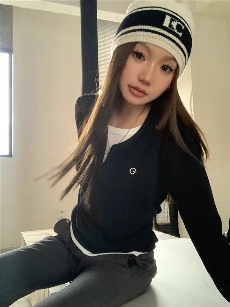 Women's T-shirt fake two piece long sleeved T-shirt for autumn and winter slim fit and slimming bottom top retro bottom top - Matrix-studios.com