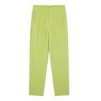 Willshela Women Fashion Straight Pants High Waist Front Zipper Trousers Vintage Full Length Female Chic Lady - Matrix-studios.com