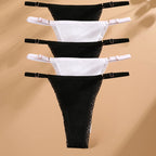 FINETOO 5PCS/Set Sexy G-string Panties Cotton Women's Underwear  Adjustable Waist Girl Female Pantys Bikini Lady Thongs Lingerie - Matrix Studios