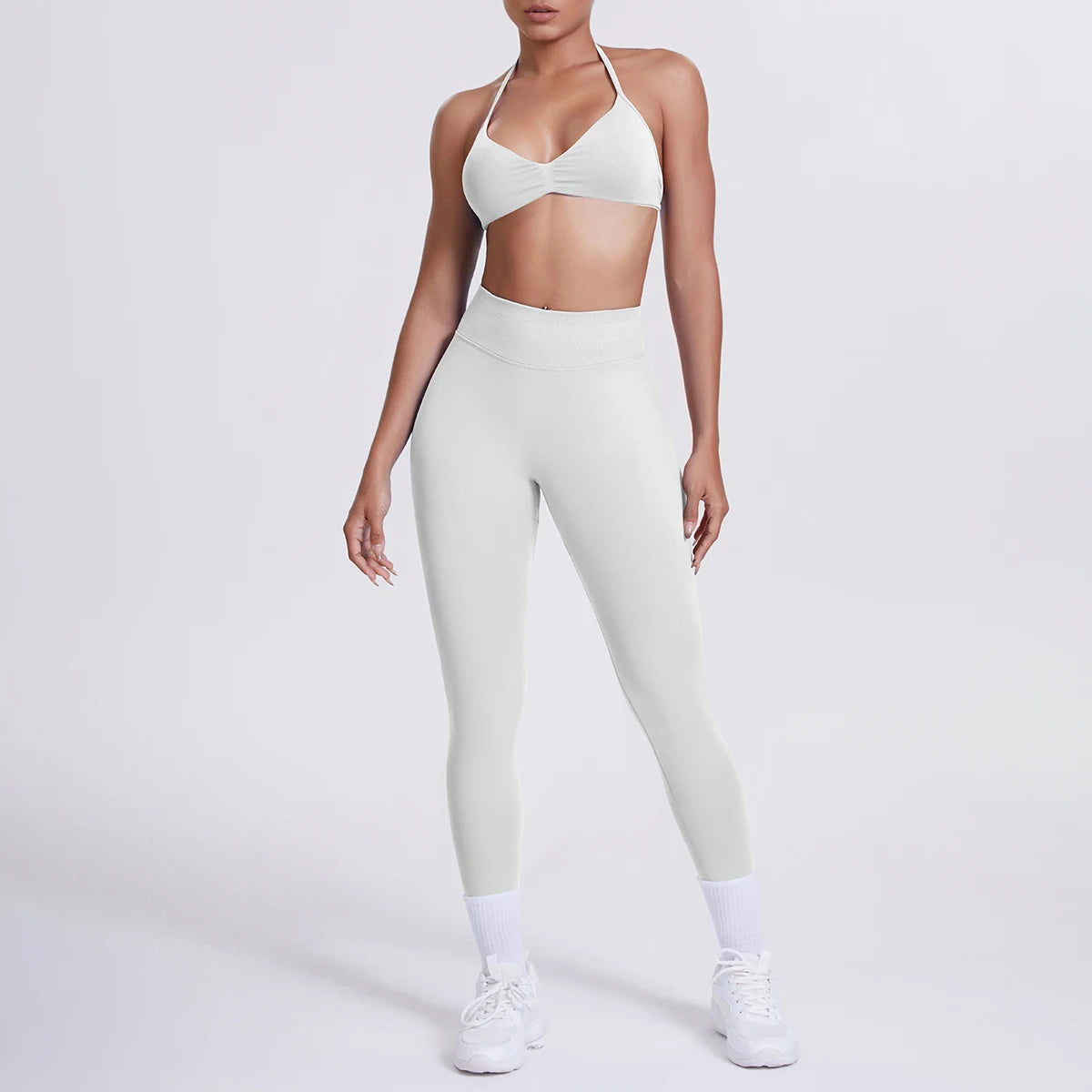 Women 2pcs Patchwork Sport Yoga Suit Training Sleeveless Sport Gym Tops Tummy Control Slimming Booty Leggings Yoga Suit Sports - Matrix-studios.com
