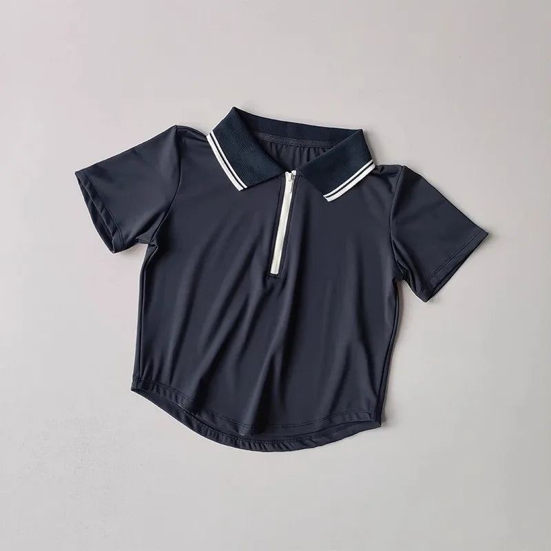 Women's 2-Piece Sports Tennis Sets Polo Sports Suit Stretchy Workout Shirt Outfits Golf Badminton Training Slim Fit Tracksuits - Matrix-studios.com