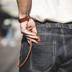 Maden Vintage 14oz Selvedge Raw Denim Jeans Horsehair Leather Patch Straight Fit Jeans Men's Spring and fall Paris Buckle Pants - Matrix Studios