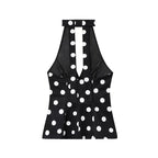 MUJER Polka Dot Halter Tops for Women Sexy Backless Tank Top Women Summer Sleeveless Tops Woman off Shoulder Camisole Women Tops - Matrix-studios.com
