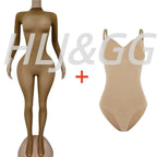 HLJ&GG Sexy Mesh See Through Bodycon Jumpsuits And Bodysuits Suits Women Long Sleeve Stretchy Playsuits Party Night Club Overall - Matrix Studios