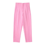 Koekop Office outfits Pencil Trousers Black Pink White Ladies Pants Fashion Office Wear High waist Pants for Women Formal Pants - Matrix-studios.com