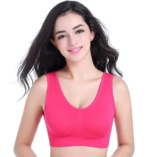 S-7XL Plus Size Thin Non-underwire Bra Zero Bondage Women's Underwear Sports Yoga Wireless Vest Seamless Adjustable Brassiere - Matrix Studios