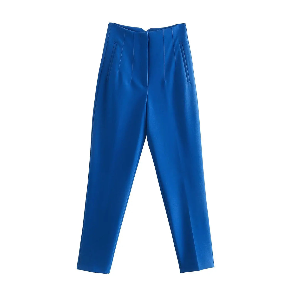 Willshela Women Fashion Straight Pants High Waist Front Zipper Trousers Vintage Full Length Female Chic Lady - Matrix-studios.com