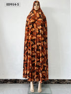 6XL  Muslim Womens Hooded Abaya African Sleeveless Prayer Garment Kaftan Dress With Hijab Floral Dubai Saudi Robe Ramadan - Matrix-studios.com