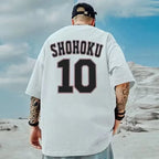 8XL Men Oversize Fashion Loose American Basketball Number ten Print Short Sleeve Round Neck Versatile Trend Couple outfit - Matrix Studios