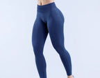 Logo Seamless Women's Solid Waist Yoga Pants Three-Section Waist Sexy Hip-Lifting Tight Sports Fitness Exercise Pants - Matrix-studios.com