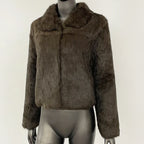 Natural Rabbit Fur Coat Women New Autumn Winter Female Real Fur 2025 Real Leather and Fur Women's Clothing Outerwear Lady Jacket - Matrix Studios