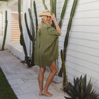 Beach Capes Swimsuit Dress Short 2026 Pareo Playa Bath Exits Bathing Suit Cover Ups New V Neck Boho Holiday Tunics With Sleeve - Matrix Studios