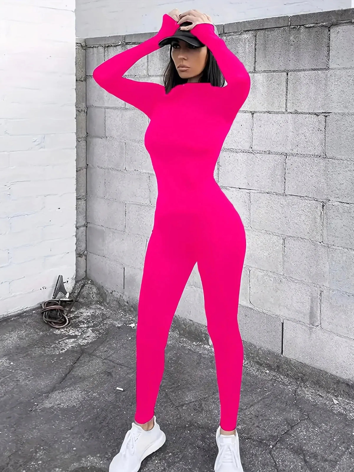 2024 Spring Women Sexy Jumpsuit Streetwear Long Sleeve Bodycon Solid Sport Fitness Jumpsuits Romper Overalls For Women Body Suit - Matrix Studios