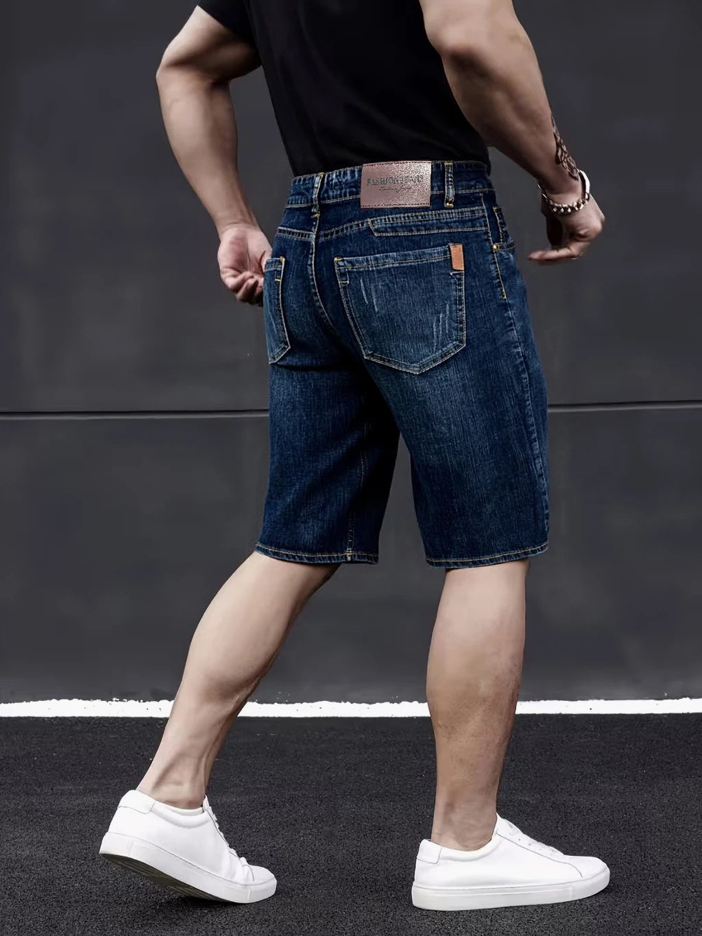 2026 Summer Shorts Jeans Men Denim Pants Stretch Dark Blue Fashion Design Men's Jeans Slim Straight Male Short Jeans Hombre - Matrix Studios