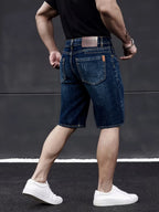 2026 Summer Shorts Jeans Men Denim Pants Stretch Dark Blue Fashion Design Men's Jeans Slim Straight Male Short Jeans Hombre - Matrix Studios