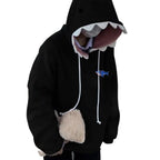 Autumn Winter New Funny Shark Patchwork Hoodies Men and Women Kawaii Sweatshirt Fashion Casual Pullover School Oversized Clothes - Matrix Studios