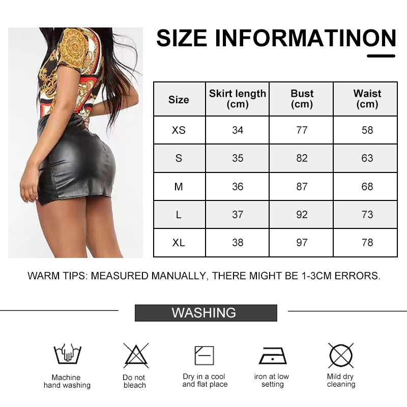 Sexy High Waist Wrapped Hip Skirt Women Leather Black Comfortable Split Short Lady Skirt Party Dress Nightclub - Matrix-studios.com