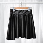 High Waist Elastic Mini Short Skirt Women Faux Leather Skirts - Matrix-studios.com