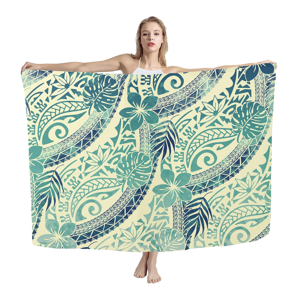 Summer Custom Sarong Rugby Team LOGO Polynesian Tribes Print Multi Wear Beach Sarong Swimsuit Wrap Lavalava Sarong Men Cover - Matrix Studios