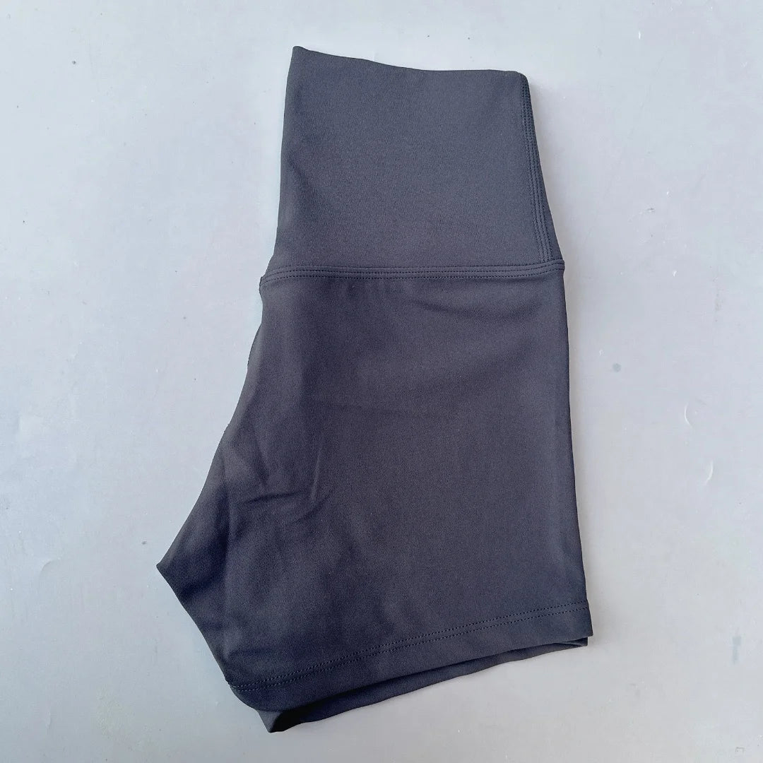 Solid Color Women Fitness Sport Short High Waist Yoga Short Legging Bike Soft Squatting Proof Comprehensive Training Jog Athleti - Matrix Studios