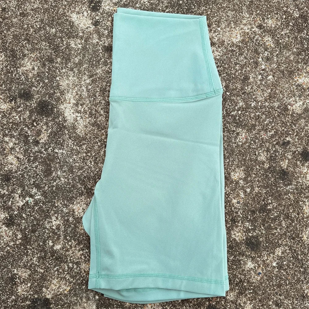 Solid Color High Waist Yoga Short Leg Cycling Women Fitness Sports Short Comprehensive Training Jog Squat Proof Internal Pocket - Matrix Studios