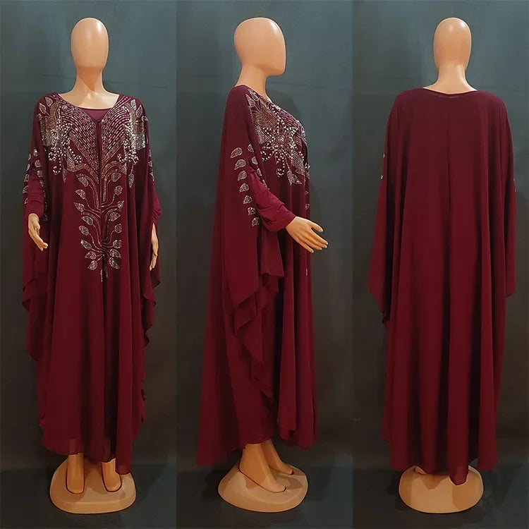 Abayas For Women Dubai Luxury 2024 Chiffon Boubou Muslim Fashion Dress Caftan Marocain Wedding Party Occasions Djellaba Femme - Matrix-studios.com