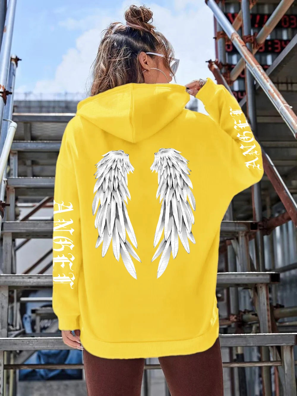 Beautiful Angel Wings Printed Hoodies Women Warm Comfortable Casual Hoodie Fashion Classic Hoody Loose Original Basic Clothes - Matrix Studios