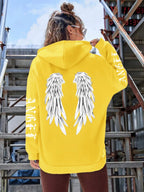 Beautiful Angel Wings Printed Hoodies Women Warm Comfortable Casual Hoodie Fashion Classic Hoody Loose Original Basic Clothes - Matrix Studios