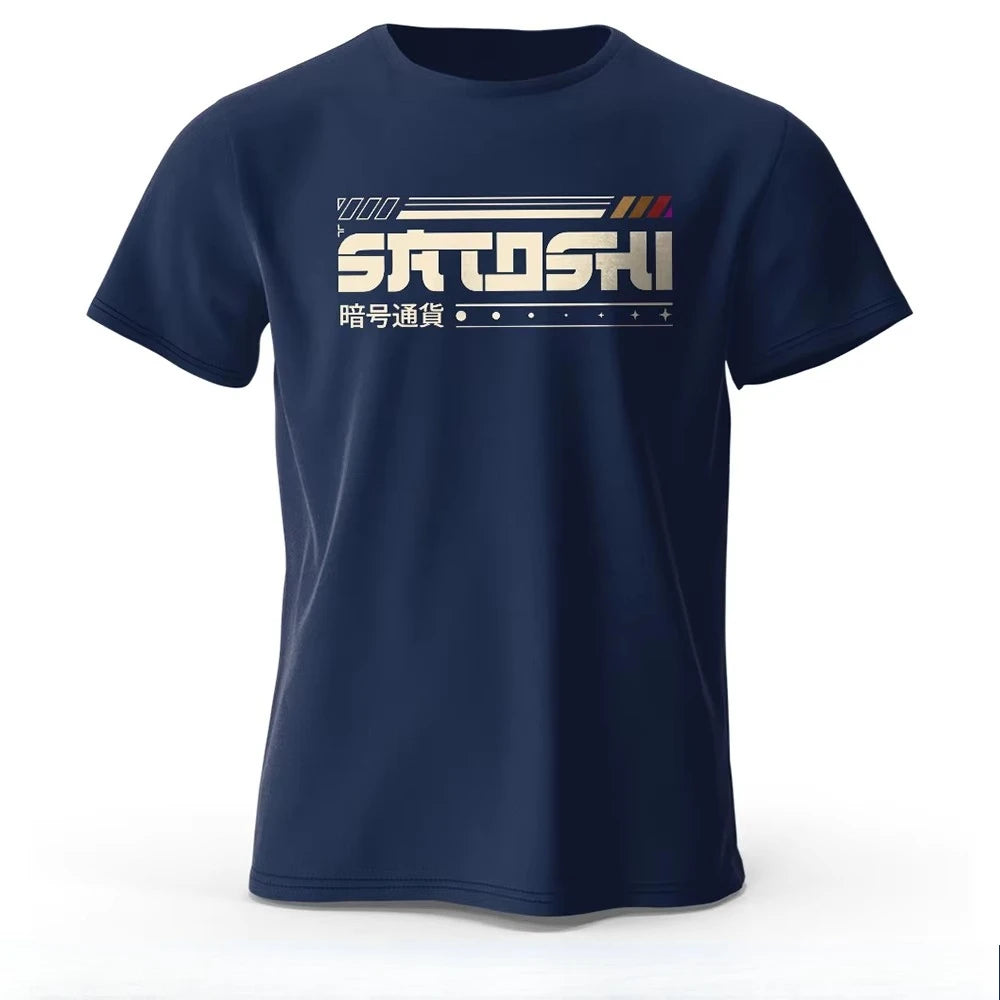 Satoshi and Crypto Printed Men's T-Shirt 100% Cotton Oversized Tech Theme Outfits Graphic Tees for Women Tops Tees Streetwear - Matrix-studios.com