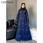 Luxury Dubai Butterfly Embroidery Abaya Muslim Women Modest Dress Islamic Femme Vacation Outfit 2025 Fashion Turkey Kaftan Robe - Matrix-studios.com